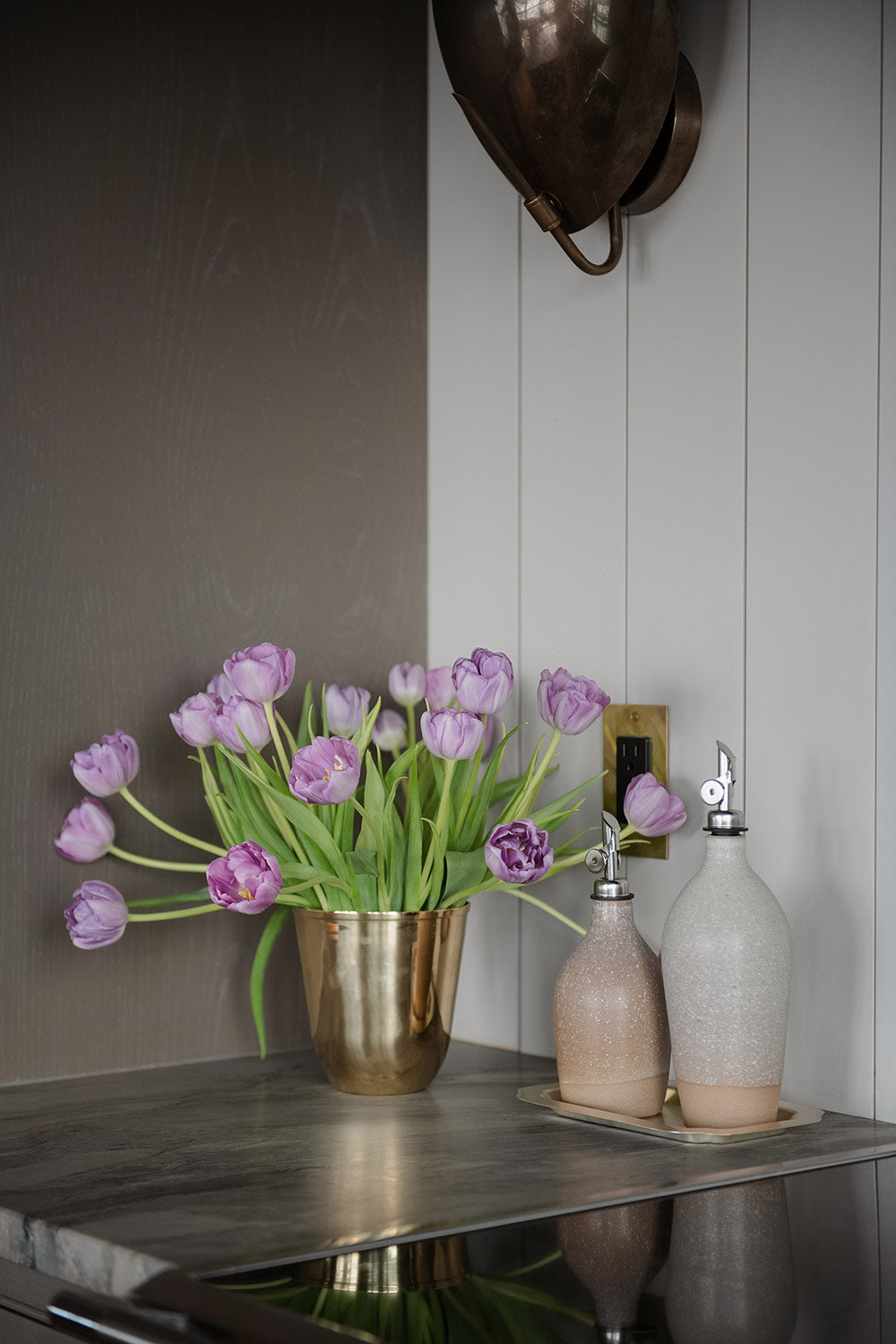 Ceramic Oil Bottle - Dark