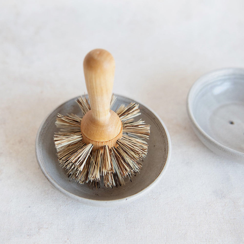 Simple Ceramic Dish Brush Holder