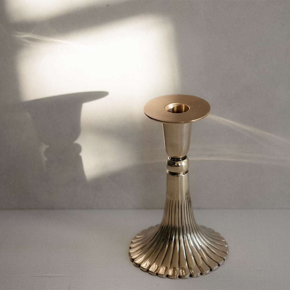 Vintage-inspired Fluted Candle Holder