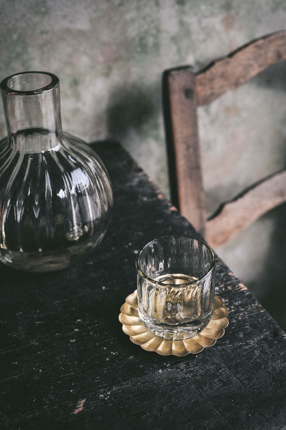 Recycled Glass Fluted Carafe Set