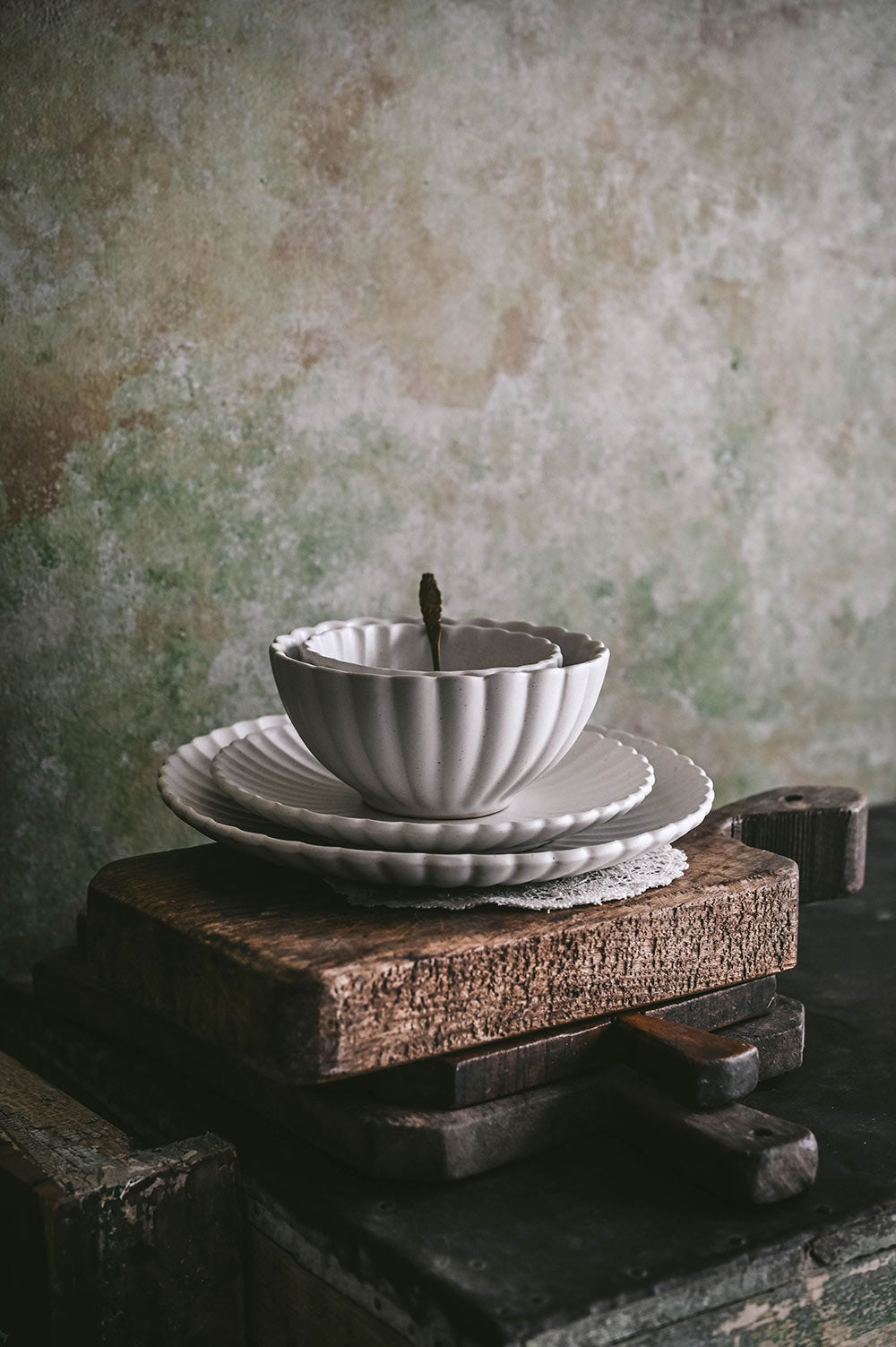 Fluted Ceramic Side Plate