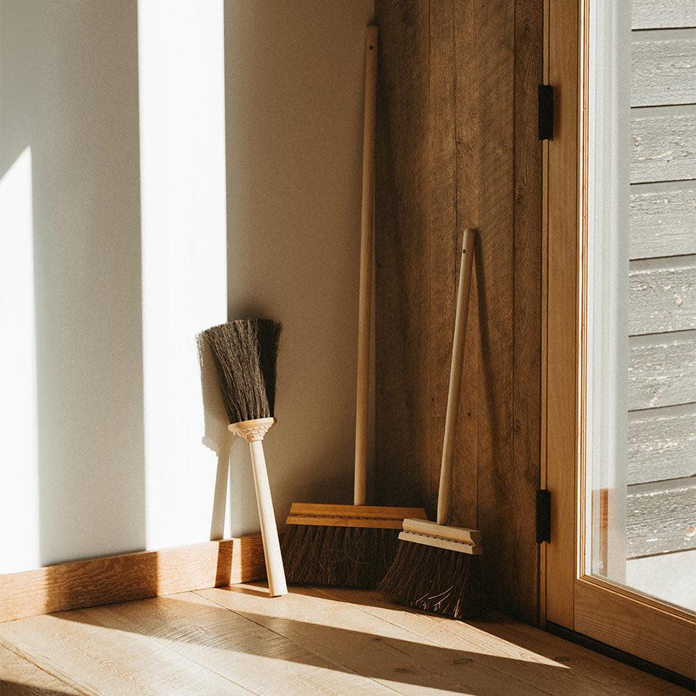 Wood Outdoor Broom - Short