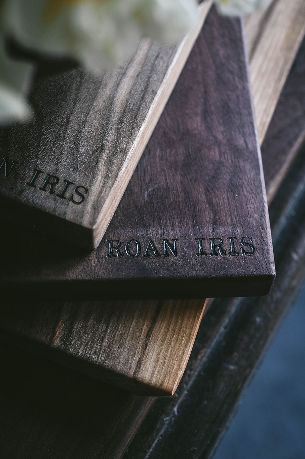 Roan Iris Walnut Cutting Board