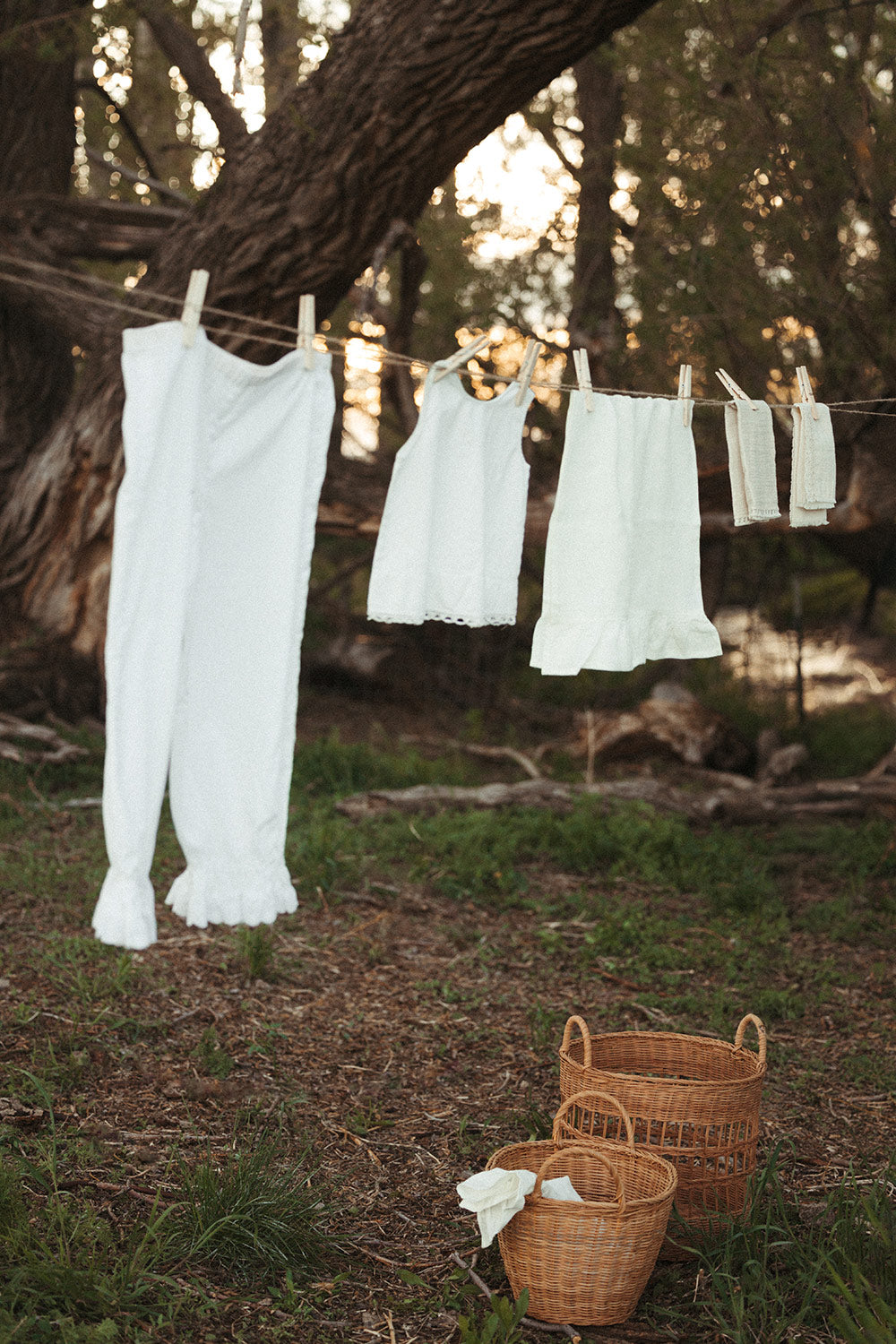 Ruffle Linen Tea Towel