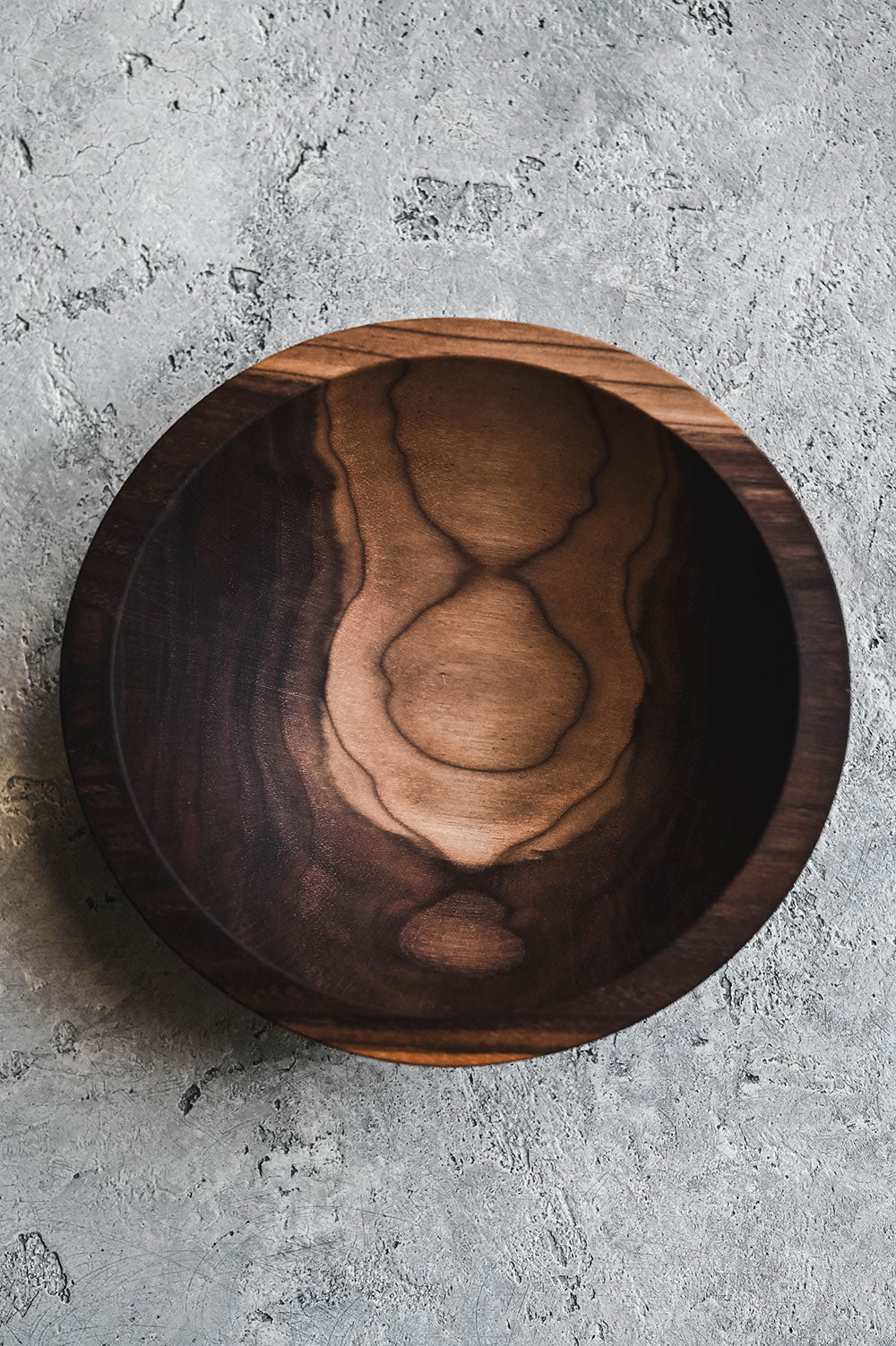 Roan Iris Walnut Wood Bowl