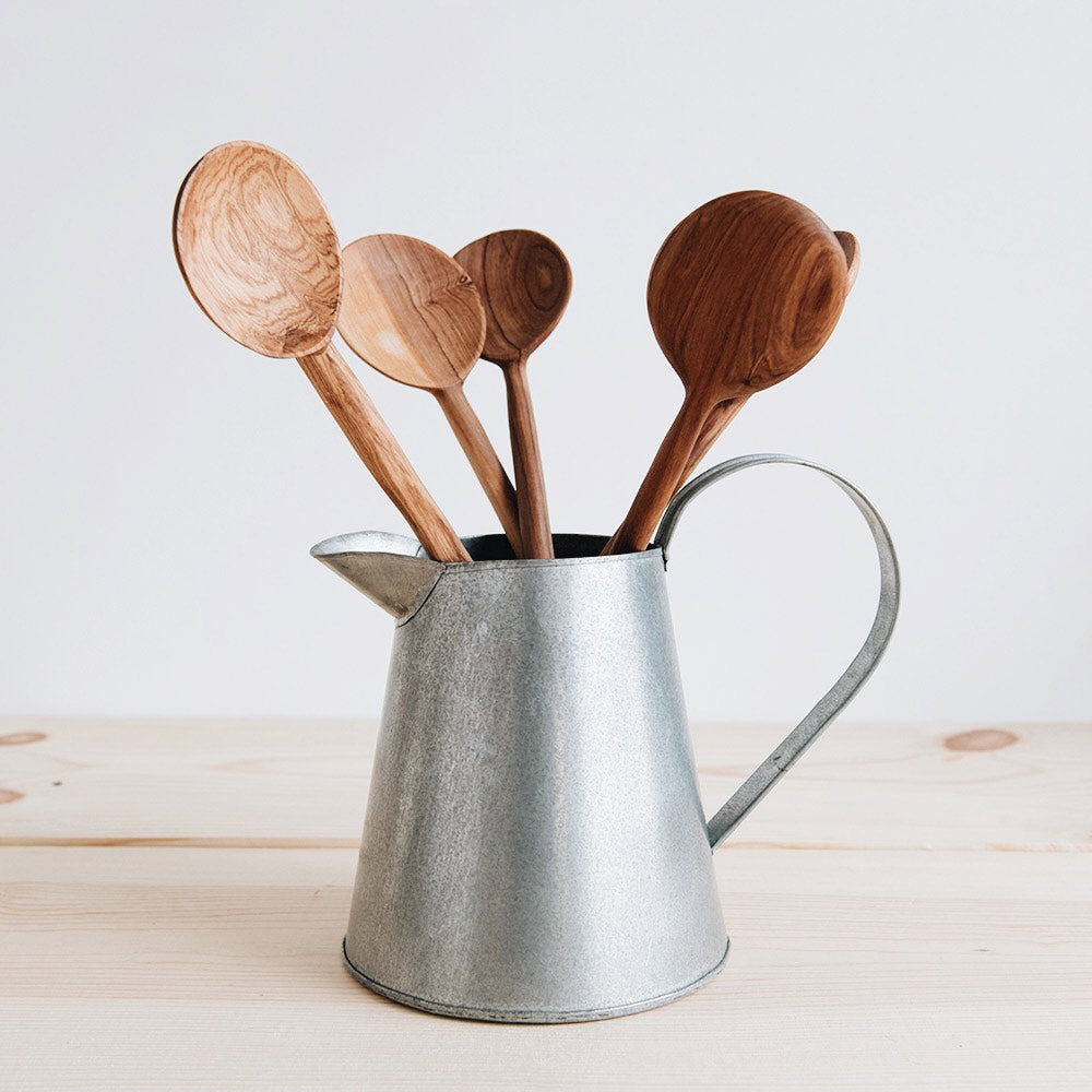 Round Wild Olive Wood Cooking Spoon